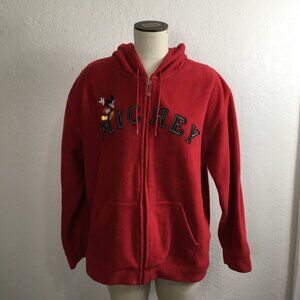 Disney fleece Jacket/ red Medium womens